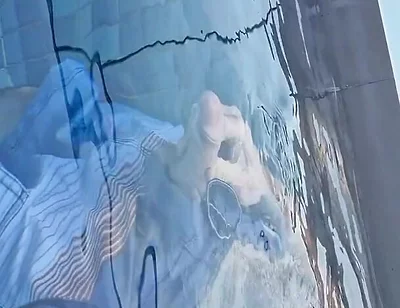 Stroking My Cock in the Pool