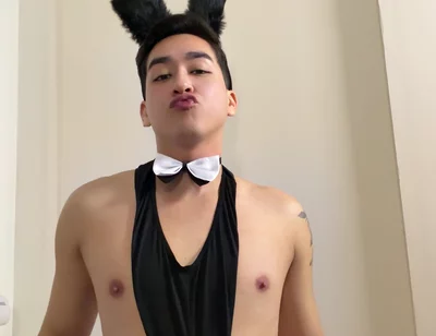 Cute Femboy Bunny Seducing