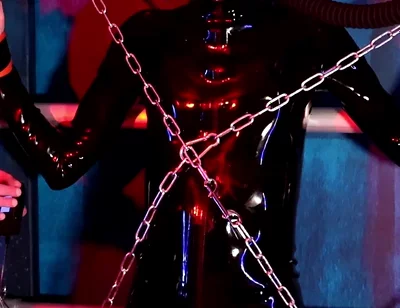 Chained up for Tom Baker's Electric Play