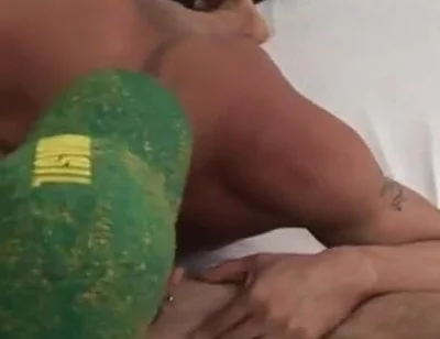 Gay guys have blue sex and enjoy foot fetish