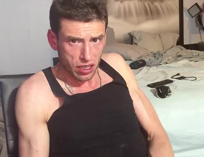 Solo Jerk with Black Beater on, Heavy Bust