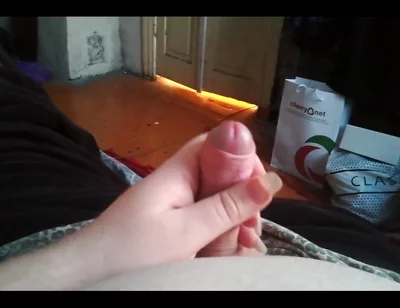 Masturbating