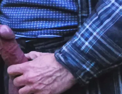Big Uncut Cock Wanking and Cumming for the Neighbours Again - Rockardglans