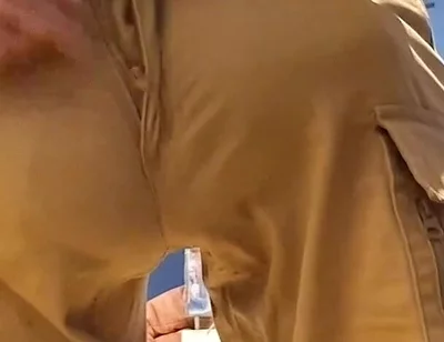Amazing Bulge in Kaki Shorts
