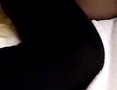 Fucking My Stepsister in Black Stockings! Cumming Inside Her with a Condom!