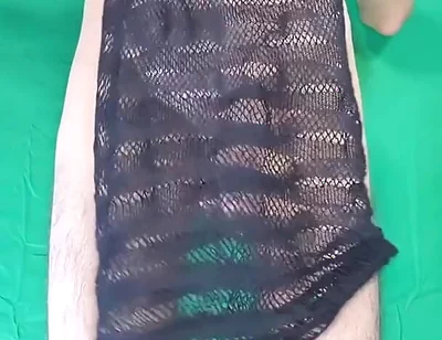 Black Fishnet Dress to Nude