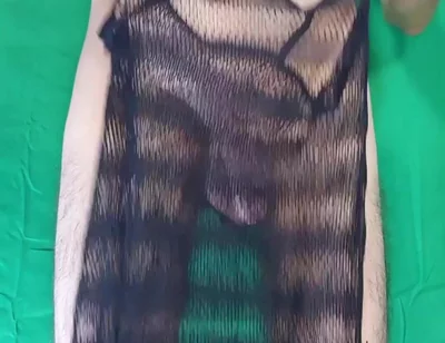 Black Fishnet Dress to Nude