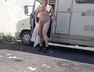 All Naked in Street