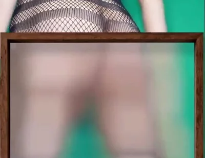Fishnet Dress with and Without Some Panties