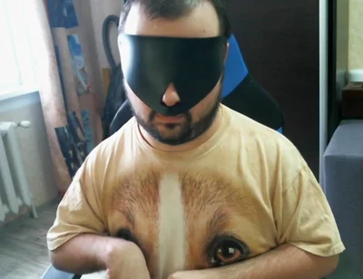 Disabled Person Trains His Mouth Before a Blowjob