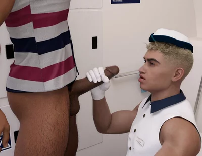 Oliver: the Femboy Gay Sex Slut in Aeroplane Lavatory