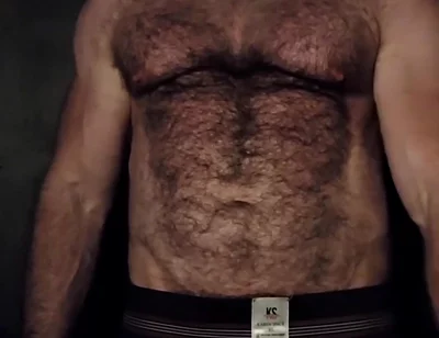 Hairy Muscle Bear Showing off