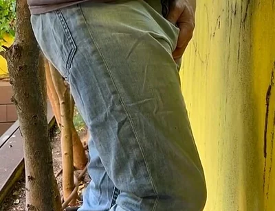 Guy Is Desperate to Pee and Tries to Hide From His Friend but Wets His Pants