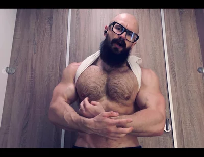 Pec God. Listen to My Hard Breathing and Look at My Bulging Muscles