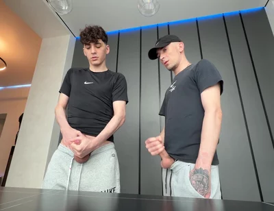 We Jerked off Together and a Lot of Cum