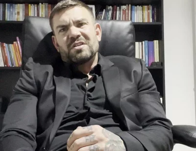 Handsome Guy Masturbates in Suit