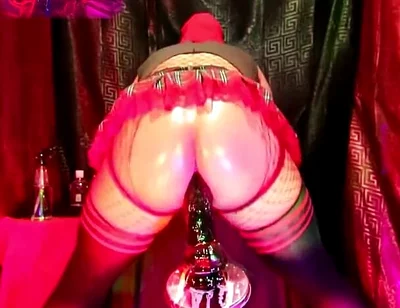 With My Hole so Hot, Lubed, and Wet. Bouncing My Booty, Jumping on My Dildo, and Dressed in My Miniskirt 2
