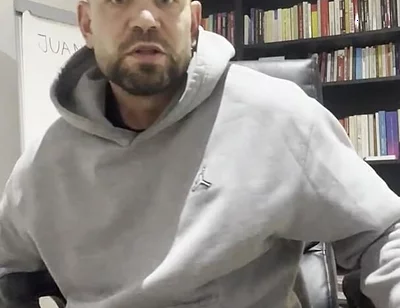 Young Man Masturbates in His Office