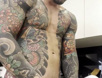 In the Kitchen of Handsome Muscular