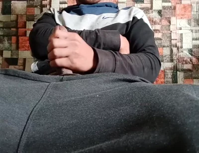 A Heterosexual Man Masturbates, After a Month of Abstinence, and Moans as He Ejaculates at the End