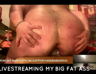 Clear Dildo up My Fat Ass