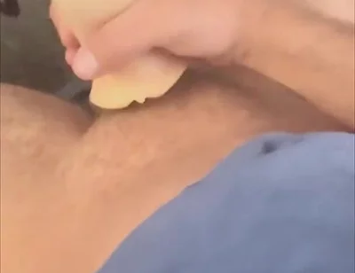 Playing with Toy Under Office Desk