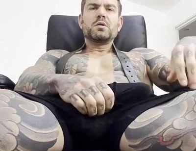 Muscular Spaniard Jerks off