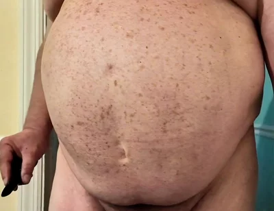 Big Bellied Daddy Bear Cums