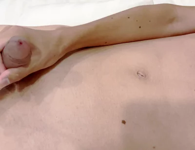 A Boy with a Large Foreskin Gets an Erection, Masturbates, and Cums Twice