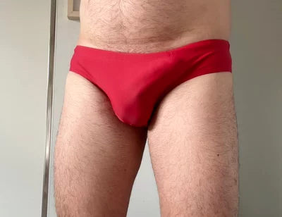 Red Speedo Filled with My Cum