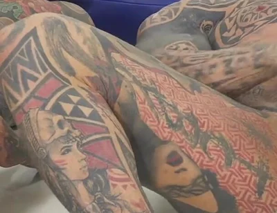 Two Tattooed Hetero Males in the Gym