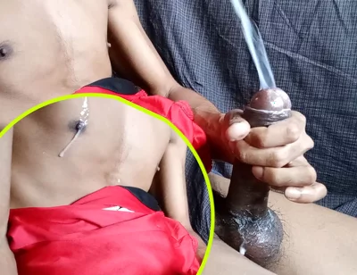 Gay Cum on Face and Tit