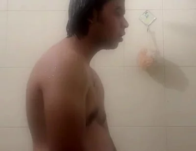 Young Desi Twink Gets Hard in the Shower