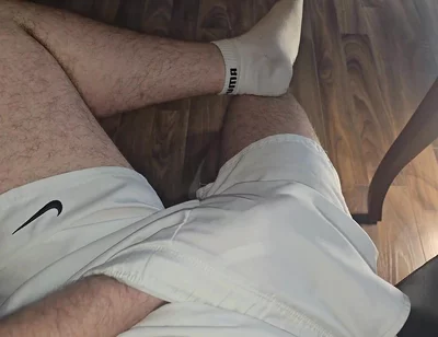 White Outfit Jerk off! Hot Stepdaddy Hardens Thick Cock & Makes It Cum