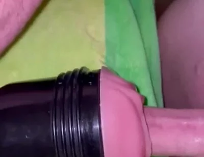 Fuck Stamina Fleshlight Pully and Can't Pullout in Time