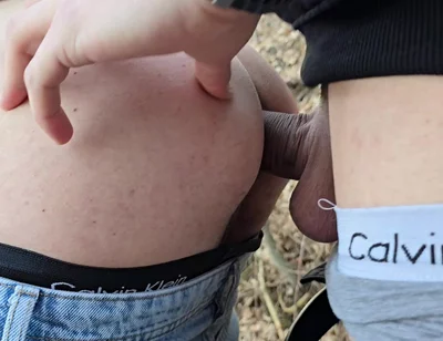 Outdoor Sex in the Woods with My Gay Slut - He Sucked Me Before Taking My Dick Bareback