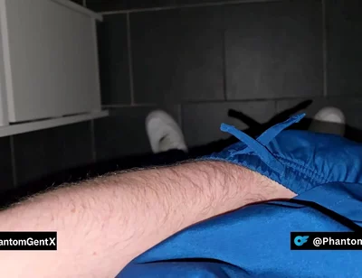 German Doctor Sneaks to Toilet and Jerks Out His Secret