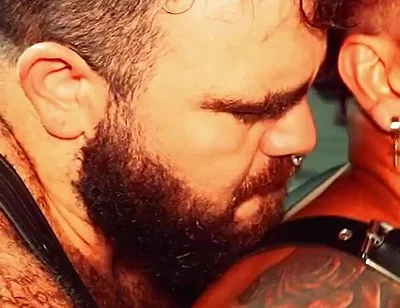Locker Room Tattooed Bear Drills Deep Bareback