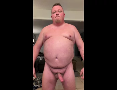 Smooth Chubby Guy Jerking off Around the House
