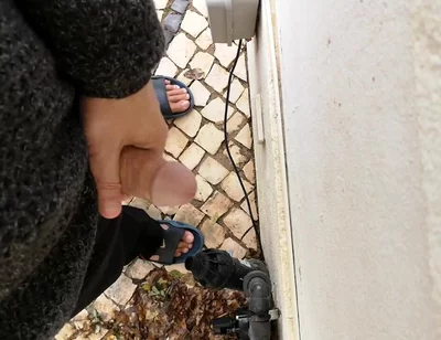 Guy Filming Himself Wanking Outside From Eye View Perspective