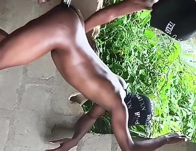 Ebony Soft Creamy Bussy Got Double Penetration with Massiv Dido and Massiv Dick in an Abandoned Building in the Forest