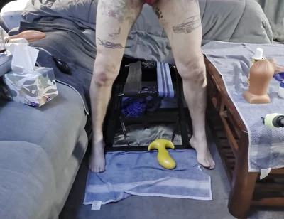 Butt slut ryan743 bounces on big dildo