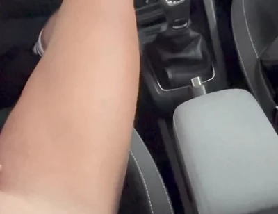 Jerk off My Big White Cock in the Car