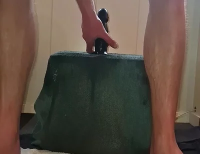 Solo Gay Extreme Anal Insertions - Triple Dildo - Remote - Dumbell