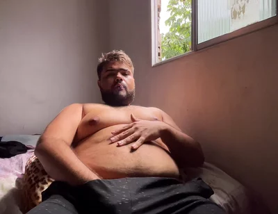 Fat Gay Sweaty Shaking Hairy Ass on All Fours, Front Hard Rolls Cumming