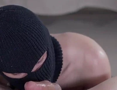 Masked Thief Sloppy Deepthroat & Swallows My Load
