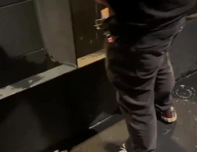 Boy Enters the Clubs Toilets and Catch a Guy Ready to Pee