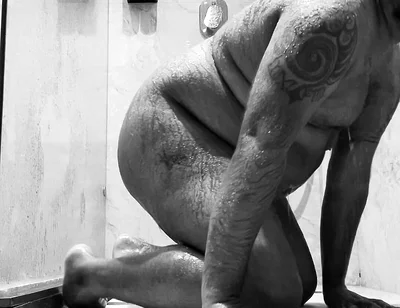Young Bear Masturbates While Showering
