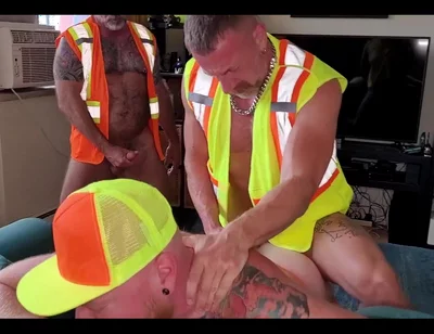 Construction Worker Coffee Break Gangbang
