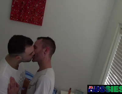 Aussie Bottom Lewis Barebacked by Horny Mason